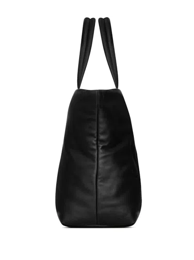 Saint Laurent Logo-debossed Glossed-shell Tote Bag