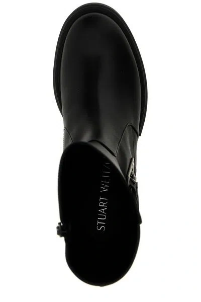 Stuart Weitzman Carrion Sole Soho Biker Booties