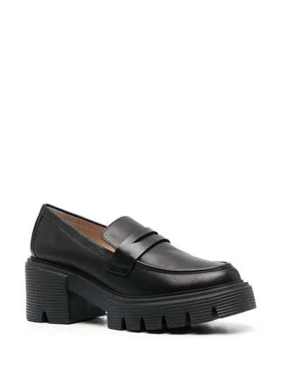 Stuart Weitzman Chunky-sole Leather Loafers
