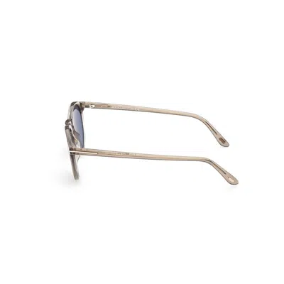 Tom Ford Aurele Blue Oval Men's Sunglasses Ft0904 57v 50