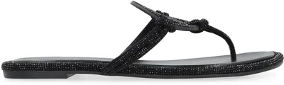 Tory Burch Miller Flip-flop Slides In Black
