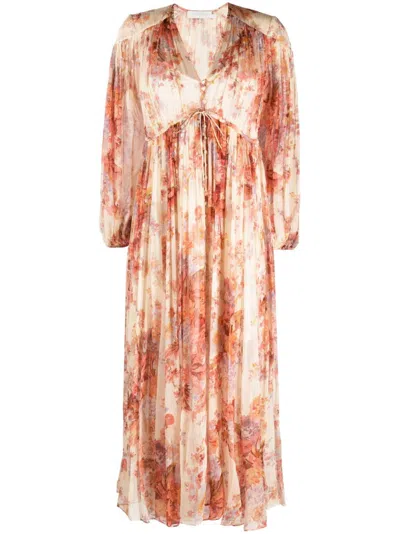 Zimmermann Floral Devi Multicolored Midi Dress