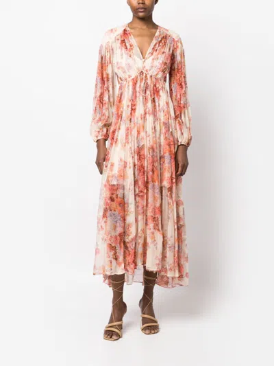 Zimmermann Floral Devi Multicolored Midi Dress