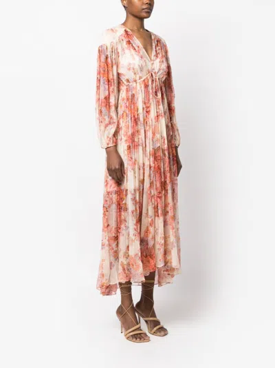 Zimmermann Floral Devi Multicolored Midi Dress