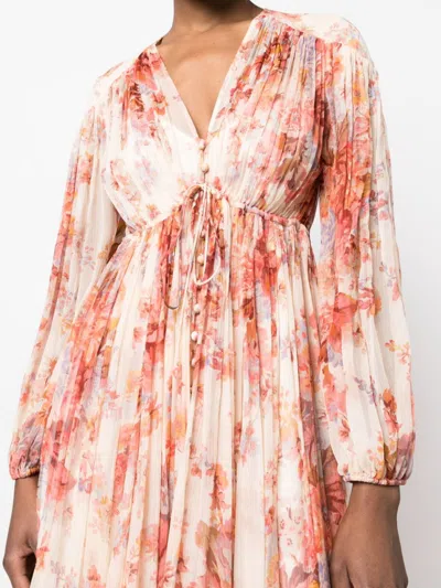 Zimmermann Floral Devi Multicolored Midi Dress