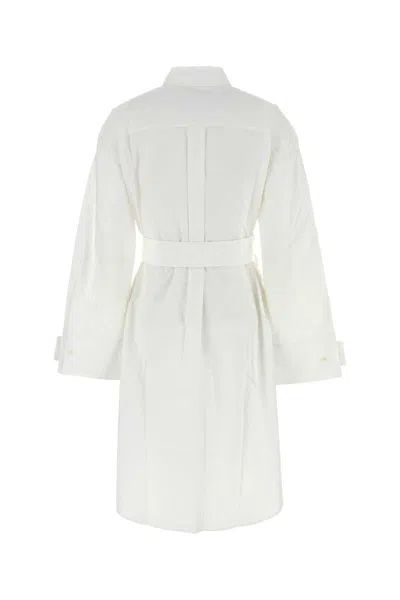 Jw Anderson Abito Chemisier In Popeline Bianco  Donna In White