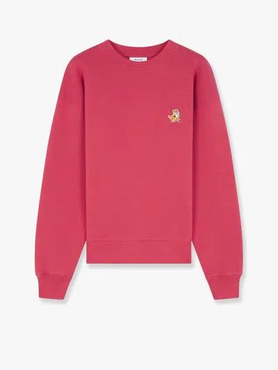 Maison Kitsuné Fox Patch Sweatshirt In Red