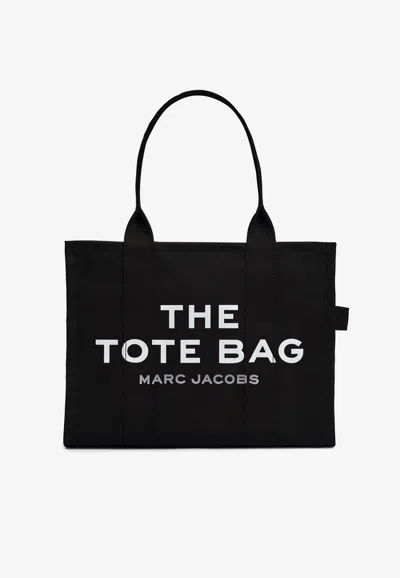 Marc Jacobs The Tote Bag Canvas Shoulder Bag In Black