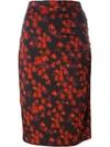 GIVENCHY GIVENCHY ABSTRACT PRINT SKIRT - RED,16A470446211539957