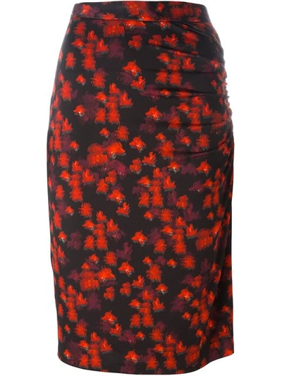 Givenchy Abstract Print Skirt In Red