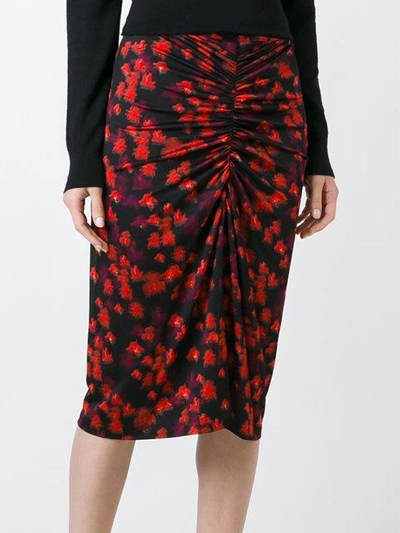 Givenchy Abstract Print Skirt In Red