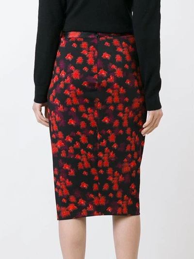 Givenchy Abstract Print Skirt In Red