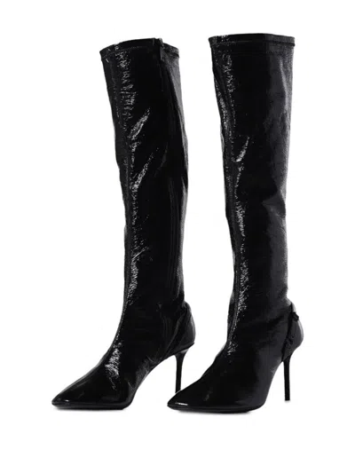 Courrèges Oblique Strap Boot In Black