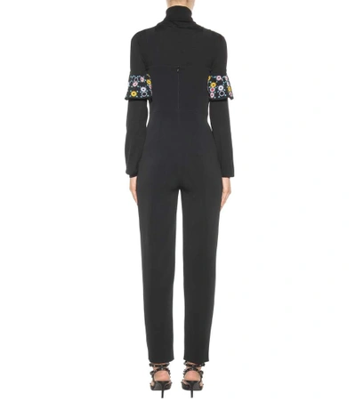 Shop Peter Pilotto Cady Embroidered Crêpe Jumpsuit