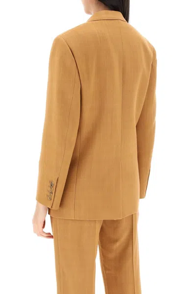 Blazé Milano Blaze Milano Santana Peanut Nana Single Breasted Jacket In Orange