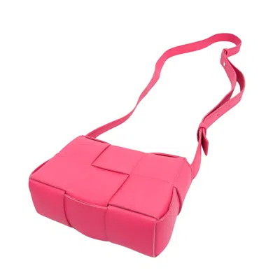 Pre-owned Bottega Veneta Cassette Pink Leather Shoulder Bag ()