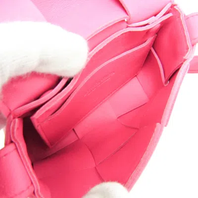 Pre-owned Bottega Veneta Cassette Pink Leather Shoulder Bag ()