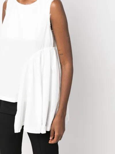 Comme Des Garçons Comme Des Garcons Asymmetric Tank Top In White