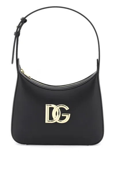 Dolce & Gabbana Leather Tote Bag With Logo Plaque In Black