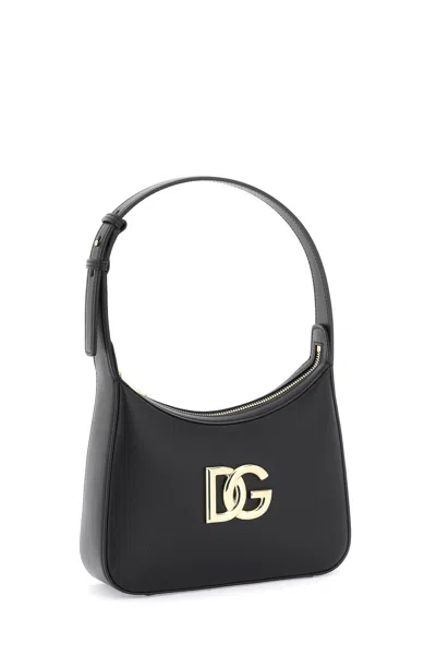 Dolce & Gabbana Leather Tote Bag With Logo Plaque In Black