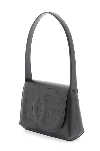 Shop Dolce & Gabbana Women's Dg Logo Shoulder Bag In Black