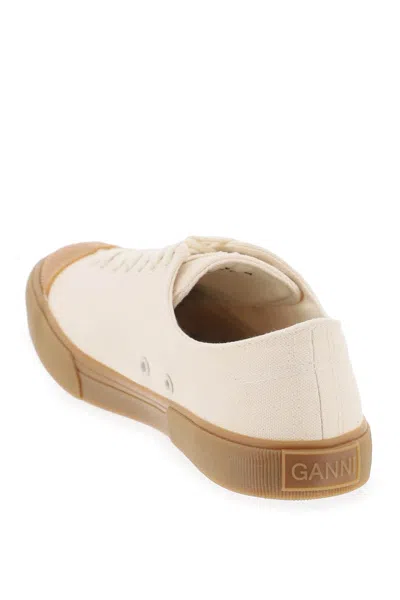 Ganni Off-white Classic Low Sneakers In Neutral