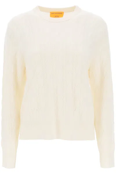 Guest In Residence Cashmere Crewneck Pullover In White