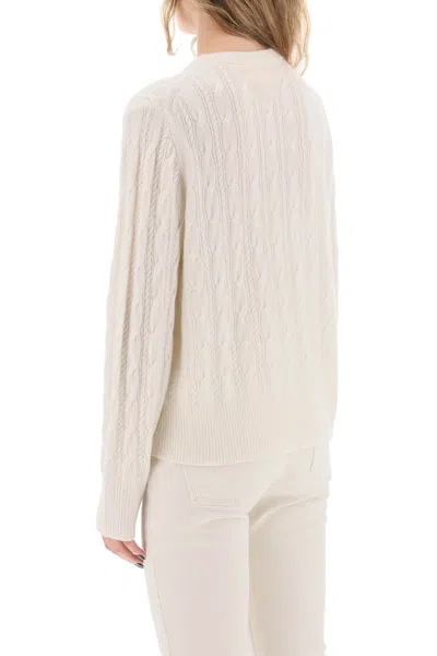 Guest In Residence Cashmere Crewneck Pullover In White