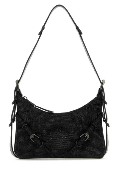 Givenchy Mini Voyou Crystal-embellished Shoulder Bag In Black