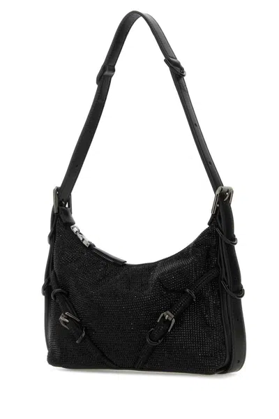 Givenchy Mini Voyou Crystal-embellished Shoulder Bag In Black