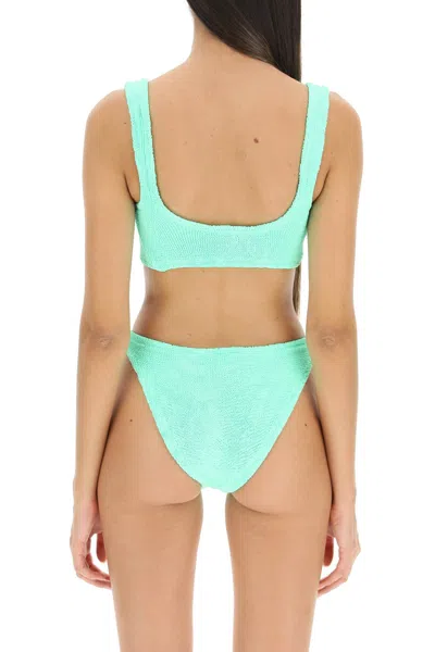 Hunza G 'xandra' Green Bikini With Fixed Straps In Green