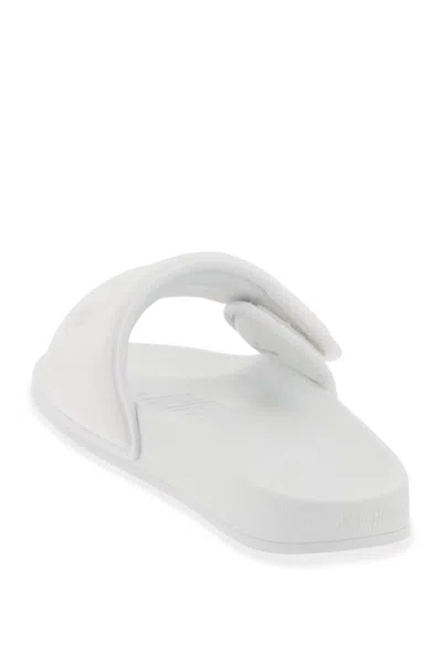 Jimmy Choo Slides Fitz Con Fascia Logata In Lycra Men In White