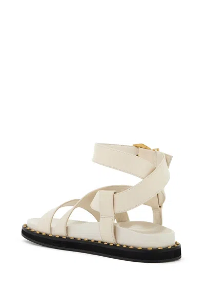 Jimmy Choo Woman Sandals Ivory Size 7 Leather In White
