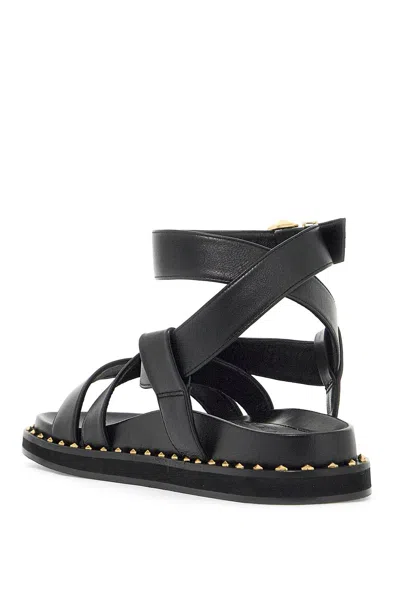 Jimmy Choo Blaise Leather Sandals In Black