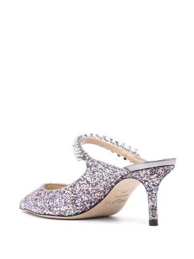 Jimmy Choo Bing 100 Glitter Pump In Silver