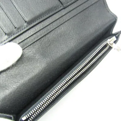 Pre-owned Louis Vuitton Brazza Black Leather Wallet  ()