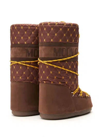 Moon Boot Resort Boots Leather Brown In Leather Brown