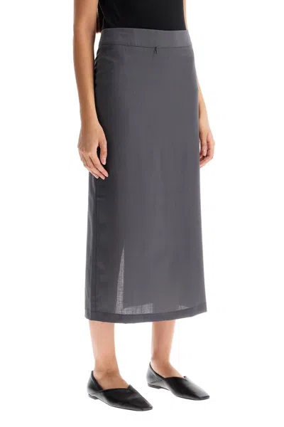 Paloma Wool Midi Skirt With Zipper In Grey
