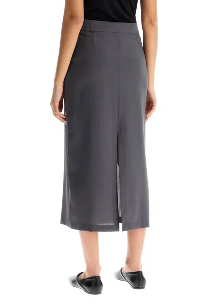 Paloma Wool Midi Skirt With Zipper In Grey