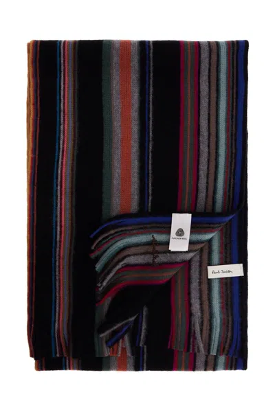 Paul Smith Sciarpa Multicolore In Lana A Righe In Multicolor