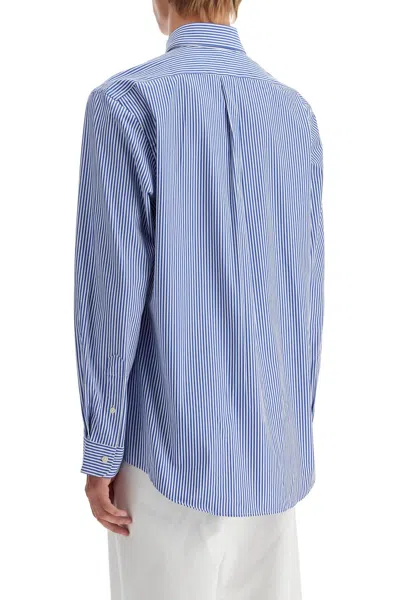 Polo Ralph Lauren 'striped Stretch Poplin Shirt With In Blue
