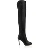 JIMMY CHOO HAYLEY 100 Black Grainy Calf Leather Over-The-Knee Boots,HAYLEY100GRC S