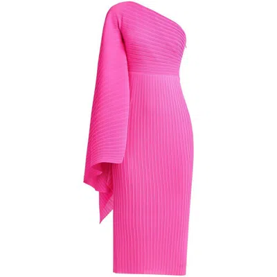 Solace London Lenna Midi Dress In Pink