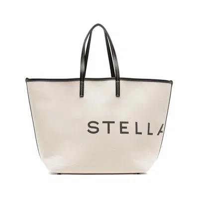Stella Mccartney Neutral Tote Bags In Beige