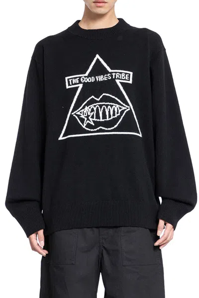 Shop Sacai Crewneck In Black