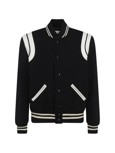 Shop Saint Laurent Down Jackets In Black