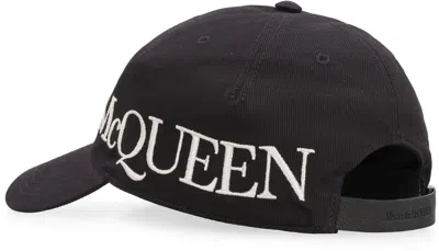 Alexander Mcqueen Oversize Embroidered Mcq Baseball Cap