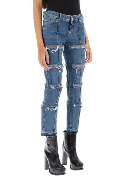 Alexander Mcqueen Low-rise Distressed Jeans