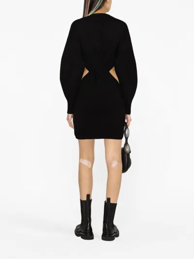Alexander Mcqueen Mini Wool Twisted Dress