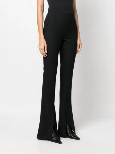 Ambush Women Black Flared Wool Trousers, 26 Luxury Pants For Women Darveys